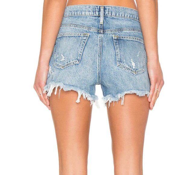 Agolde Blue Jean Shorts - Picture 3 of 12